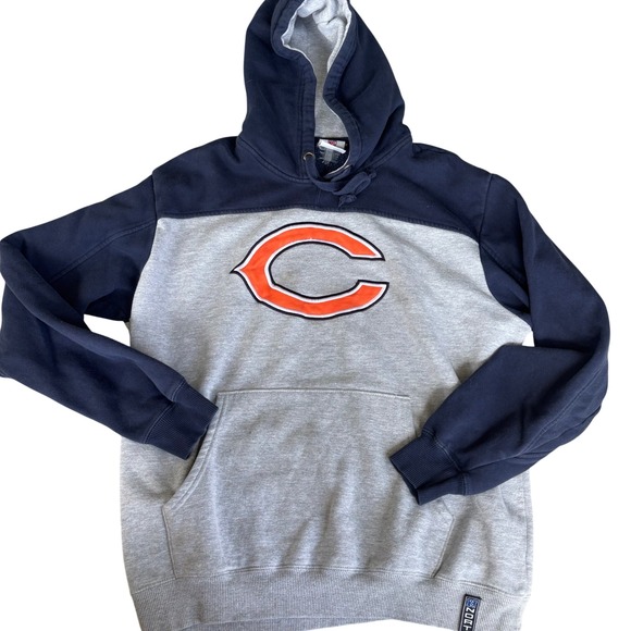 NFL Team Apparel Other - NFL Team Apparel Chicago Bears Hoodie Navy Gray Colorblock Large L Logo Pullover